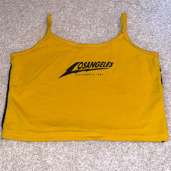 SHEIN Cropped Top Spaghetti Straps XS Gold - Picture 1 of 3